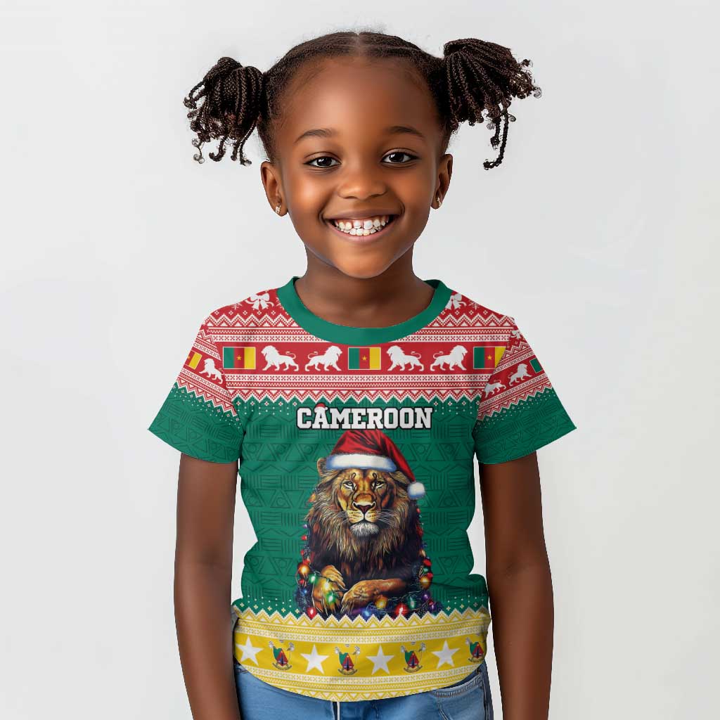 Cameroon Christmas Kid T shirt Lion African Santa