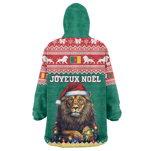 Cameroon Christmas Kid Wearable Blanket Hoodie Lion African Santa