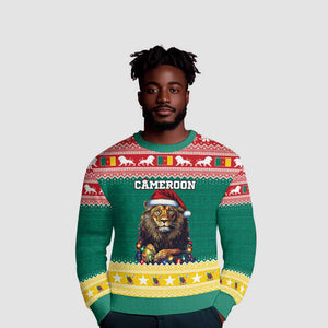 Cameroon Christmas Ugly Christmas Sweater Lion African Santa