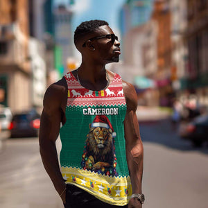 Cameroon Christmas Men Tank Top Lion African Santa