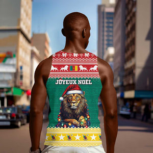 Cameroon Christmas Men Tank Top Lion African Santa