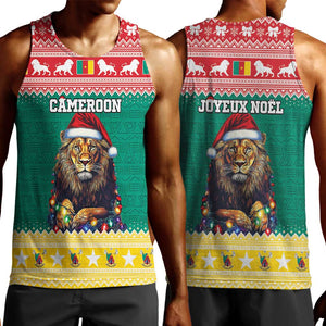 Cameroon Christmas Men Tank Top Lion African Santa