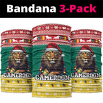 Cameroon Christmas Neck Gaiter Lion African Santa LT15