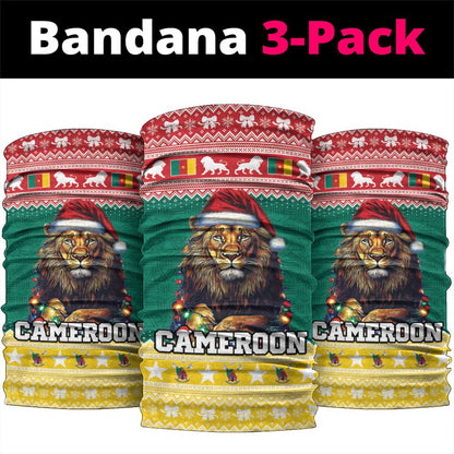 Cameroon Christmas Neck Gaiter Lion African Santa LT15