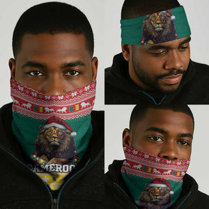 Cameroon Christmas Neck Gaiter Lion African Santa LT15