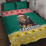 Cameroon Christmas Quilt Bed Set Lion African Santa