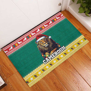 Cameroon Christmas Rubber Doormat Lion African Santa