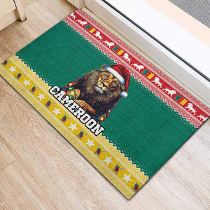 Cameroon Christmas Rubber Doormat Lion African Santa