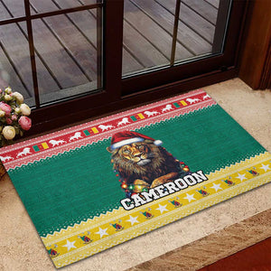 Cameroon Christmas Rubber Doormat Lion African Santa