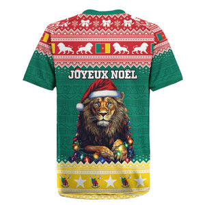 Cameroon Christmas Rugby Jersey Lion African Santa