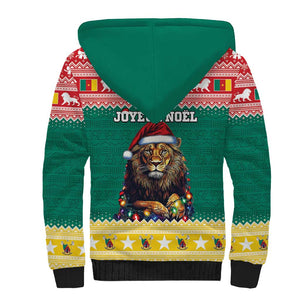 Cameroon Christmas Sherpa Hoodie Lion African Santa