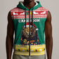 Cameroon Christmas Sleeveless Zip Hoodie Lion African Santa - African Pride