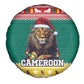 Cameroon Christmas Spare Tire Cover Lion African Santa