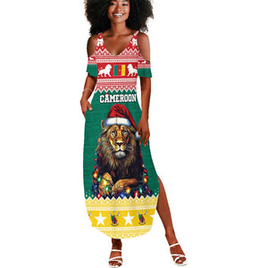 Cameroon Christmas Summer Maxi Dress Lion African Santa