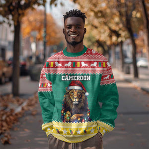 Cameroon Christmas Sweatshirt Lion African Santa