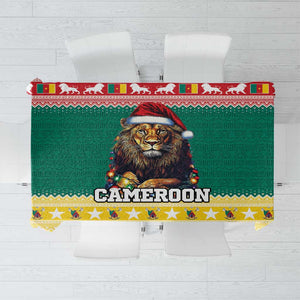 Cameroon Christmas Tablecloth Lion African Santa