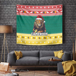 Cameroon Christmas Tapestry Lion African Santa