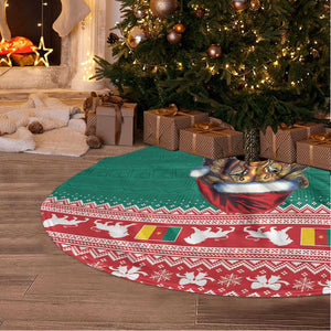 Cameroon Christmas Tree Skirt Lion African Santa