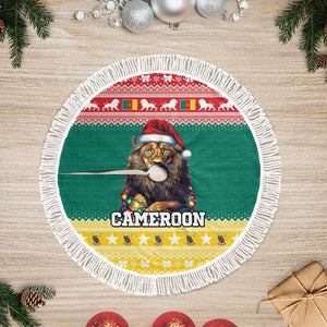 Cameroon Christmas Tree Skirt Lion African Santa