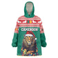 Cameroon Christmas Wearable Blanket Hoodie Lion African Santa