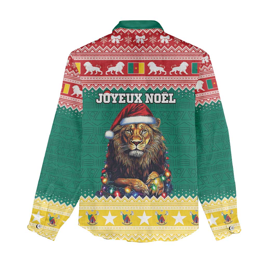 Cameroon Christmas Women Casual Shirt Lion African Santa LT15