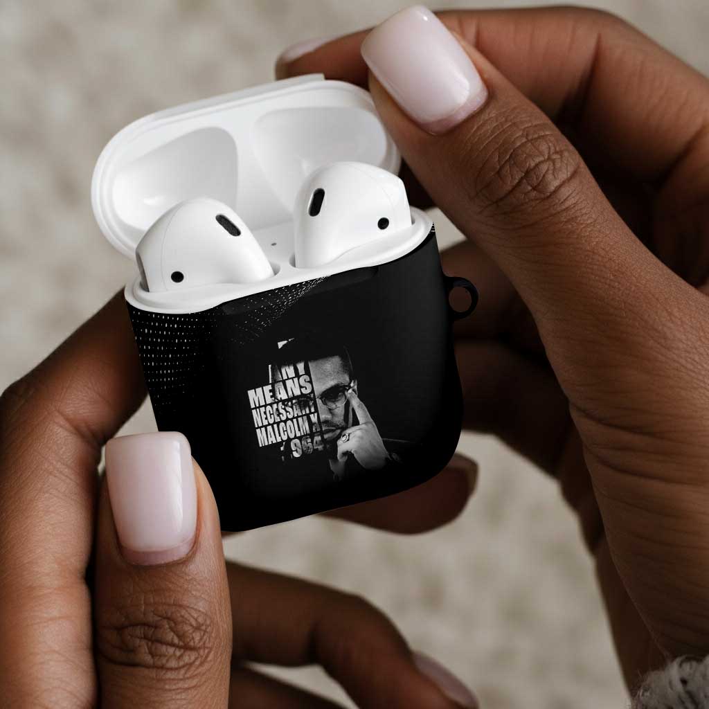 Malcolm X El-Hajj Malik El-Shabazz AirPods Case By Any Means Necessary