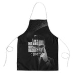Malcolm X El-Hajj Malik El-Shabazz Apron By Any Means Necessary
