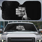 Malcolm X El-Hajj Malik El-Shabazz Auto Sun Shade By Any Means Necessary