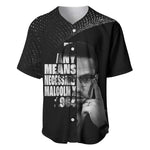 African America Heroes Malcolm X Baseball Jersey By Any Means Necessary LT15