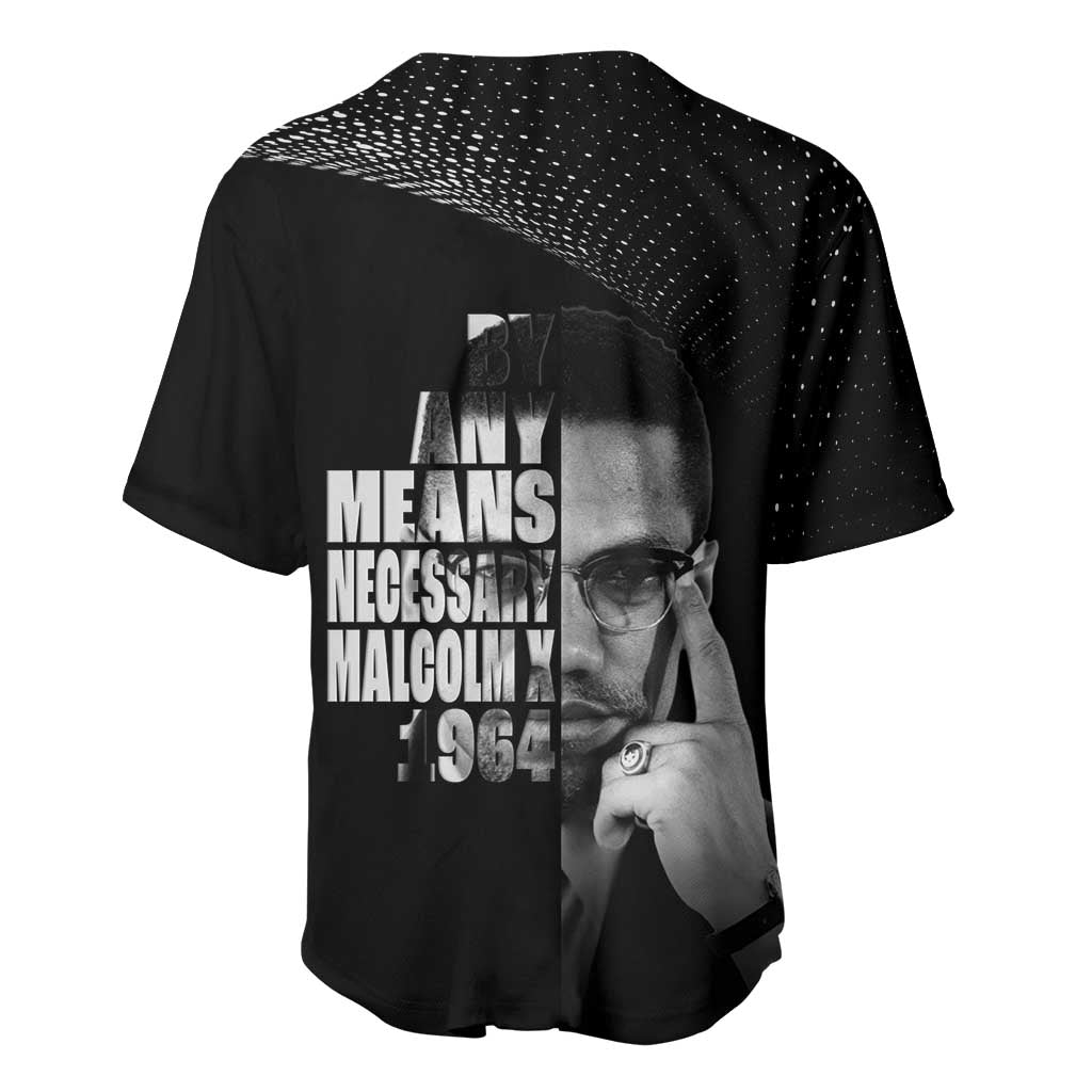 African America Heroes Malcolm X Baseball Jersey By Any Means Necessary LT15