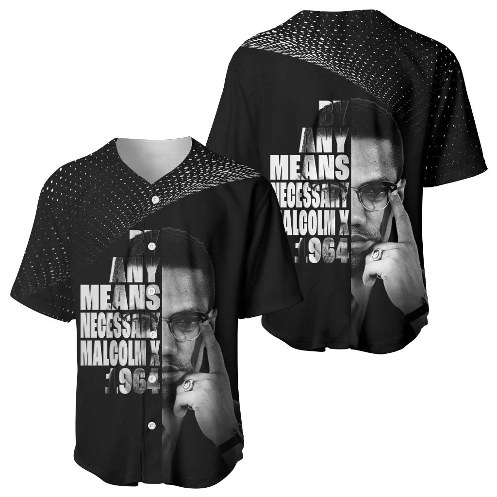 African America Heroes Malcolm X Baseball Jersey By Any Means Necessary LT15