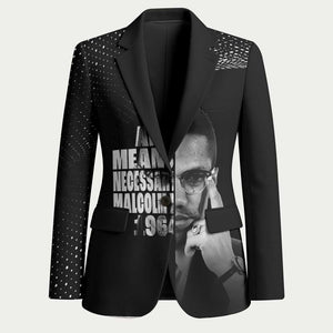 Malcolm X El-Hajj Malik El-Shabazz Blazer By Any Means Necessary