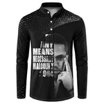 Malcolm X El-Hajj Malik El-Shabazz Button Sweatshirt By Any Means Necessary