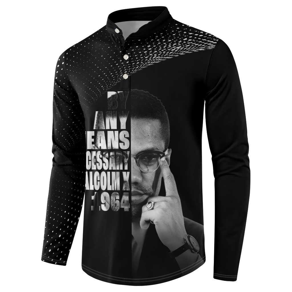 Malcolm X El-Hajj Malik El-Shabazz Button Sweatshirt By Any Means Necessary