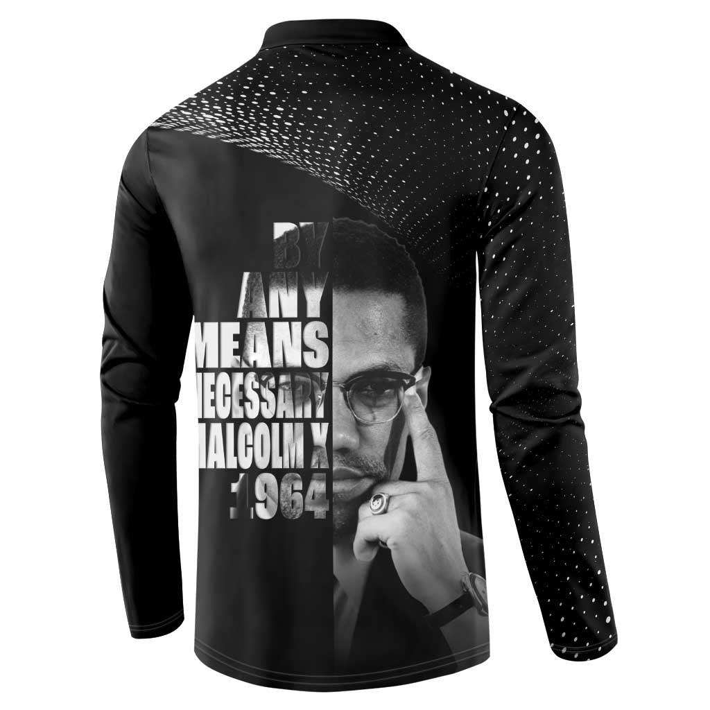 Malcolm X El-Hajj Malik El-Shabazz Button Sweatshirt By Any Means Necessary