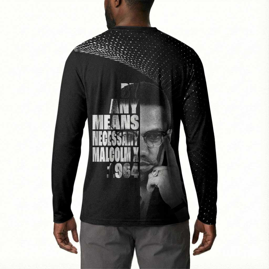 Malcolm X El-Hajj Malik El-Shabazz Button Sweatshirt By Any Means Necessary