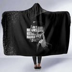 African America Heroes Malcolm X Hooded Blanket By Any Means Necessary - African Pride