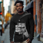 African America Heroes Malcolm X Long Sleeve Shirt By Any Means Necessary - African Pride
