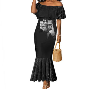 African America Heroes Malcolm X Mermaid Dress By Any Means Necessary LT15