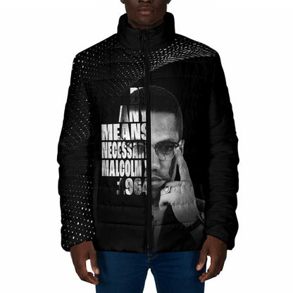 Malcolm X El-Hajj Malik El-Shabazz Padded Jacket By Any Means Necessary