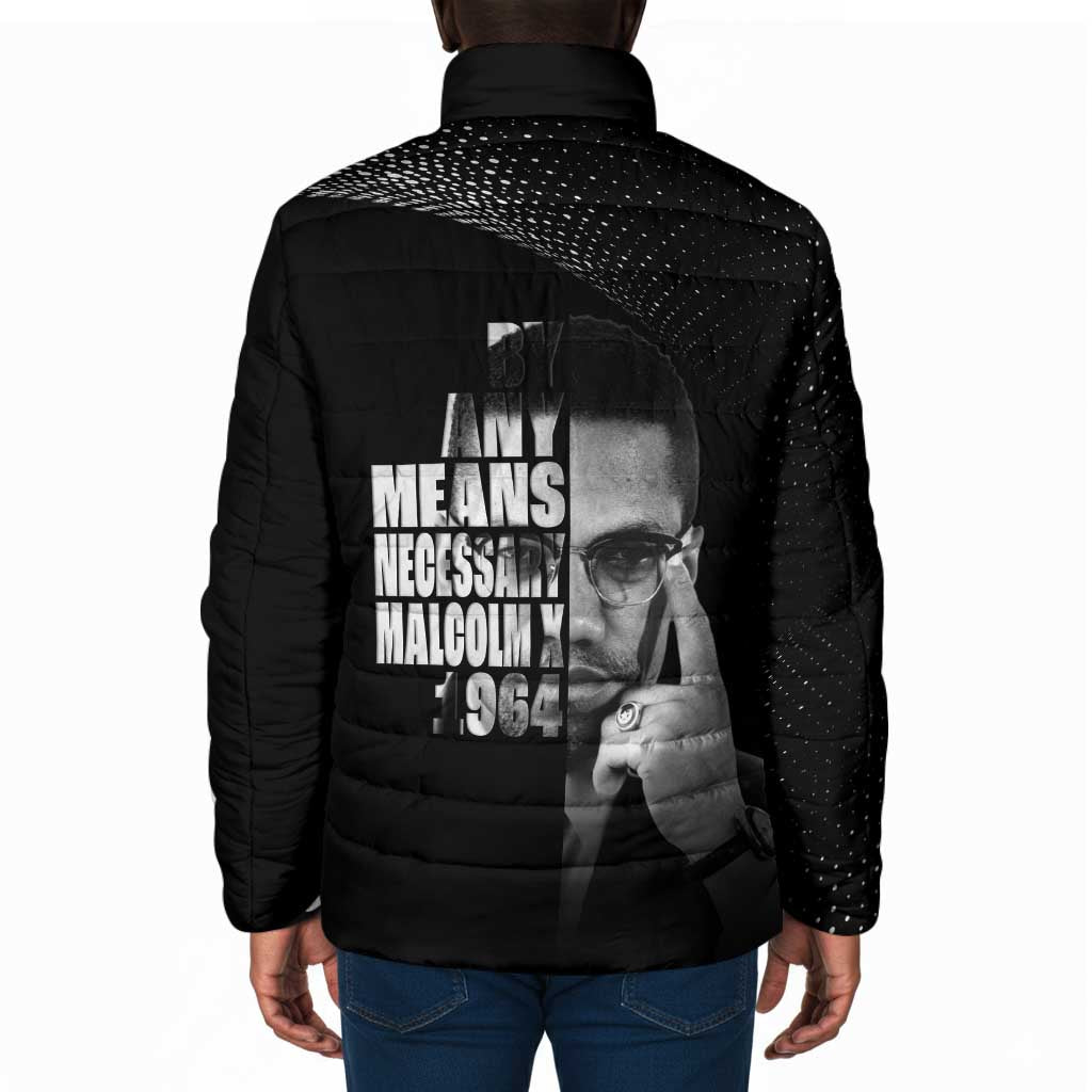 Malcolm X El-Hajj Malik El-Shabazz Padded Jacket By Any Means Necessary