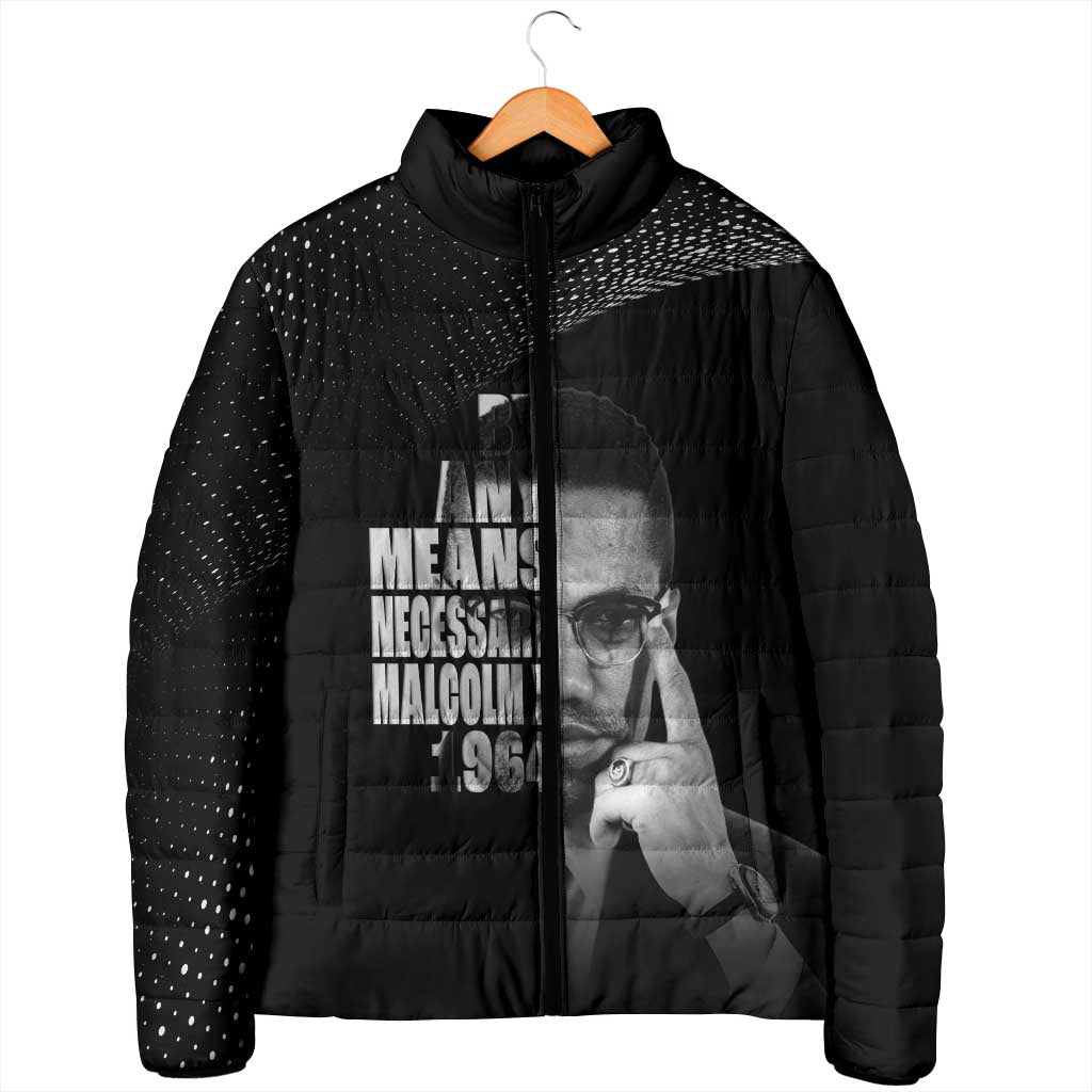 Malcolm X El-Hajj Malik El-Shabazz Padded Jacket By Any Means Necessary