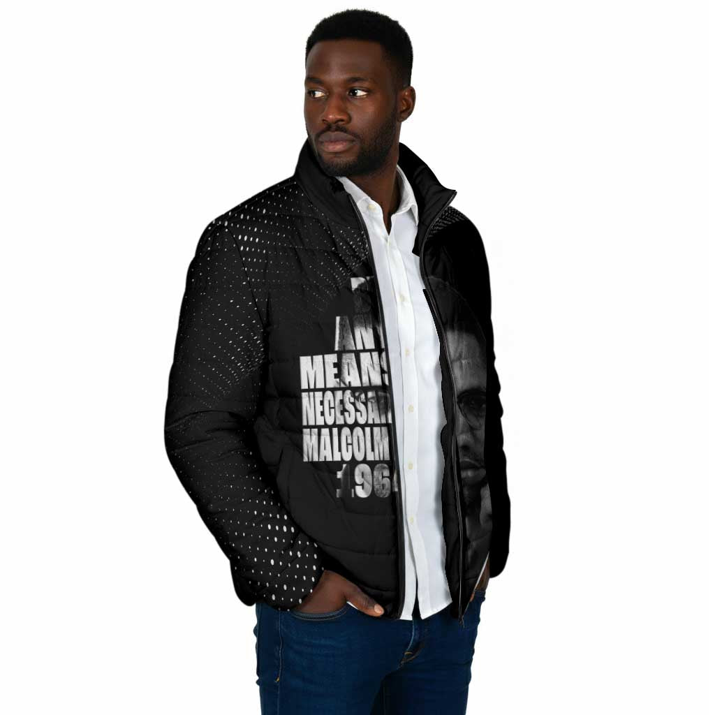Malcolm X El-Hajj Malik El-Shabazz Padded Jacket By Any Means Necessary