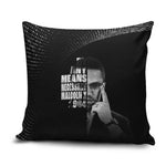 Malcolm X El-Hajj Malik El-Shabazz Pillow Cover By Any Means Necessary