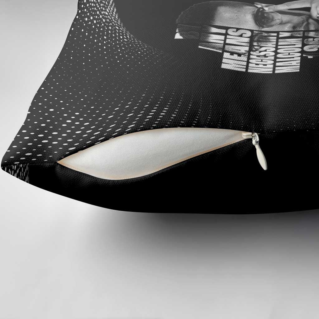 Malcolm X El-Hajj Malik El-Shabazz Pillow Cover By Any Means Necessary