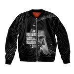 African America Heroes Malcolm X Sleeve Zip Bomber Jacket By Any Means Necessary - African Pride