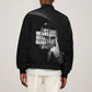 African America Heroes Malcolm X Sleeve Zip Bomber Jacket By Any Means Necessary - African Pride
