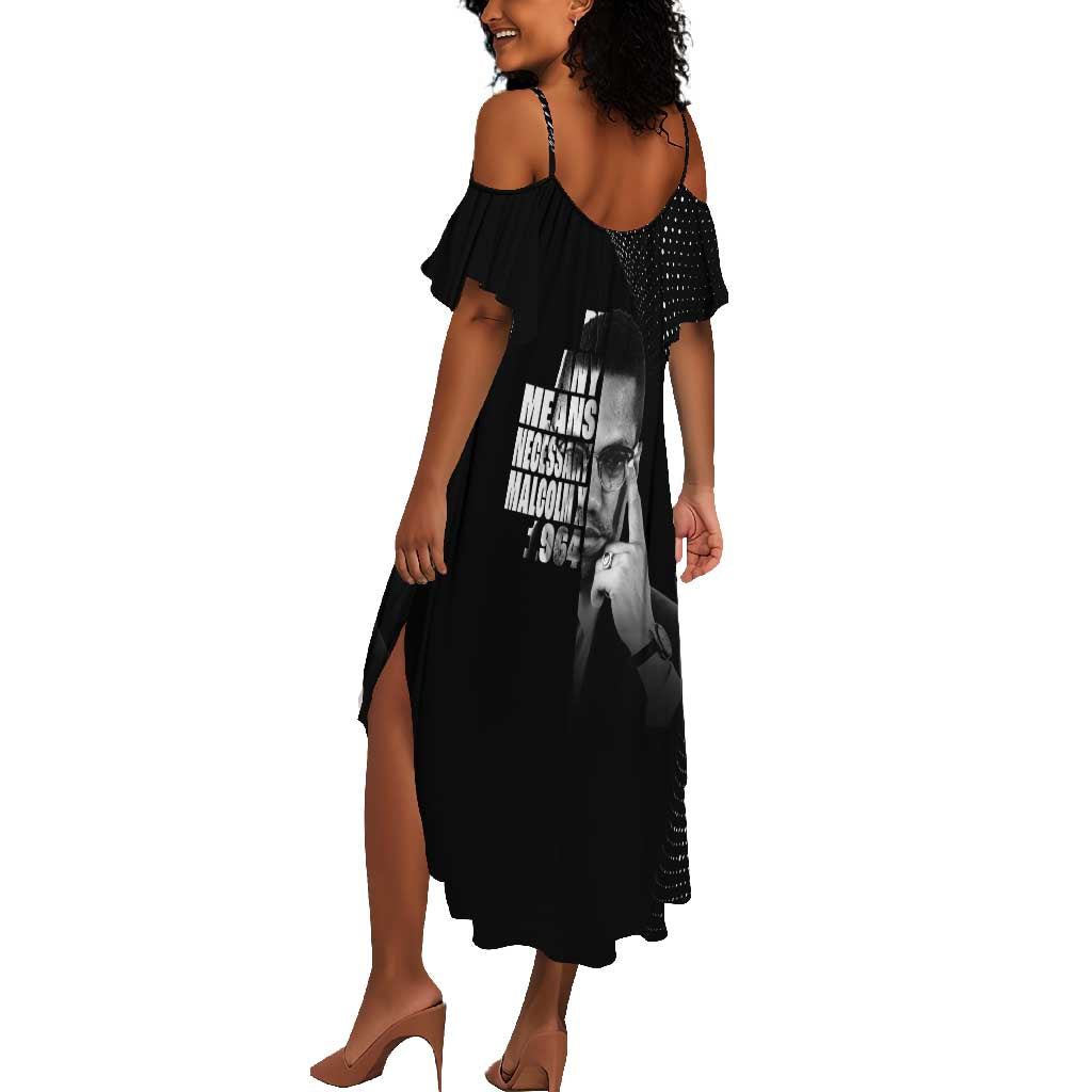 African America Heroes Malcolm X Summer Maxi Dress By Any Means Necessary LT15
