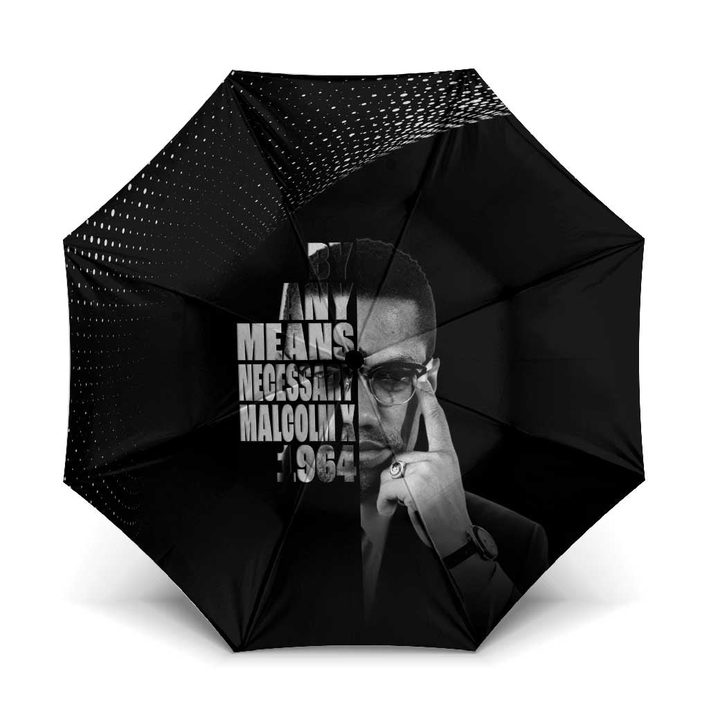 Malcolm X El-Hajj Malik El-Shabazz Umbrella By Any Means Necessary