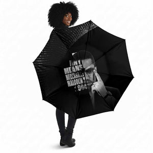 Malcolm X El-Hajj Malik El-Shabazz Umbrella By Any Means Necessary